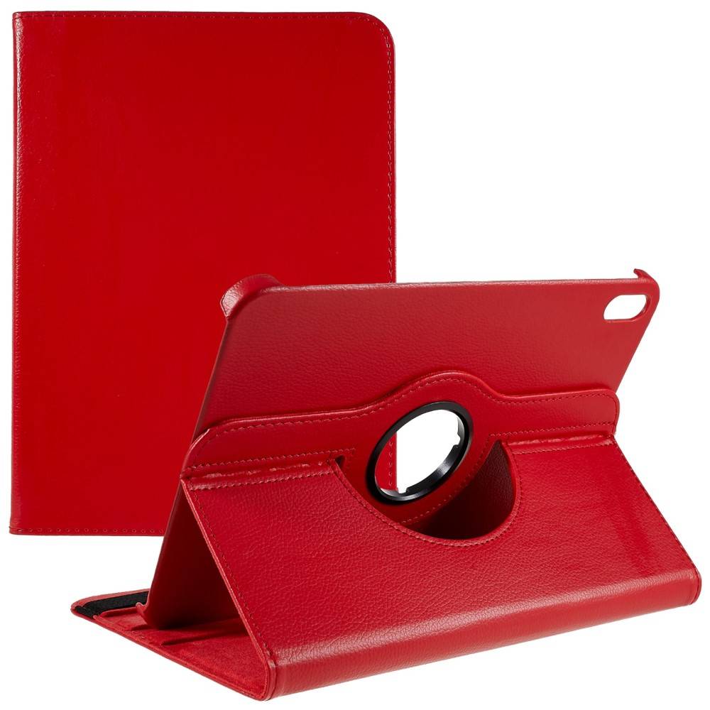 iPad 11 A16 (2025) / iPad 10.9 (2022) - Læder cover 360 grader roterbar - Rød