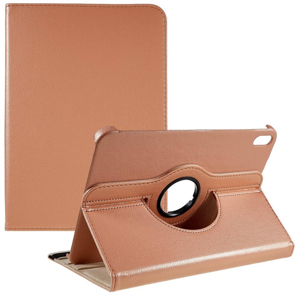iPad 11 A16 (2025) / iPad 10.9 (2022) - Læder cover 360 grader roterbar - Guld