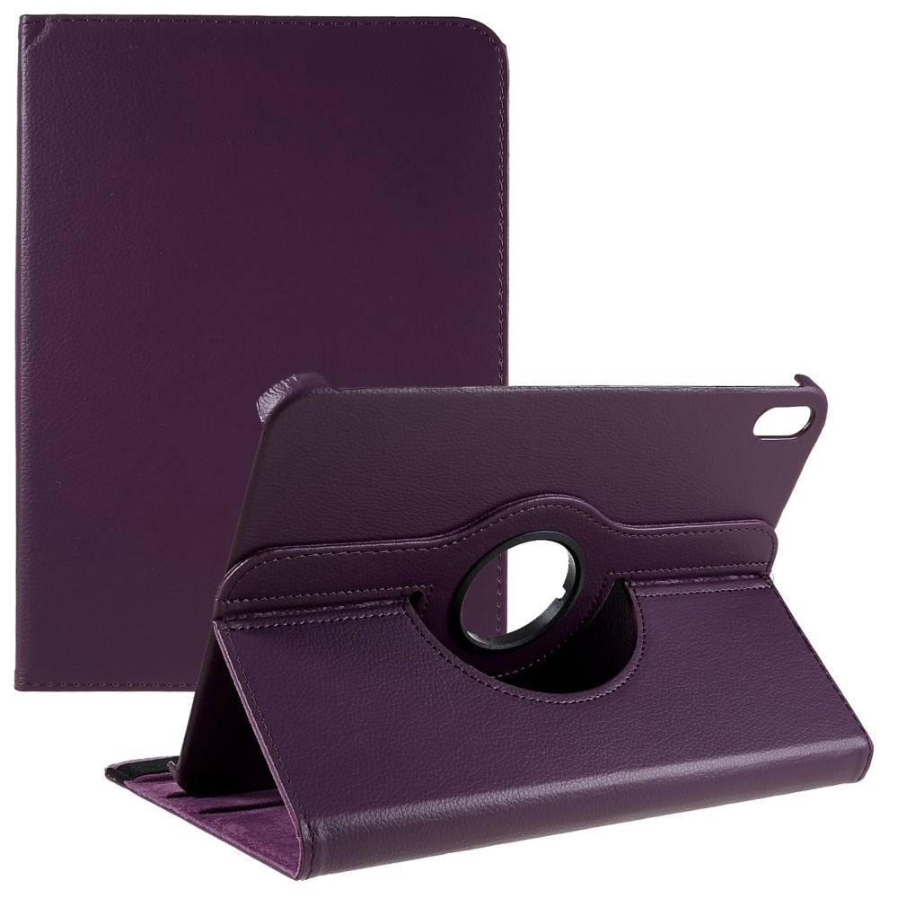 iPad 11 A16 (2025) / iPad 10.9 (2022) - Læder cover 360 grader roterbar - Lilla