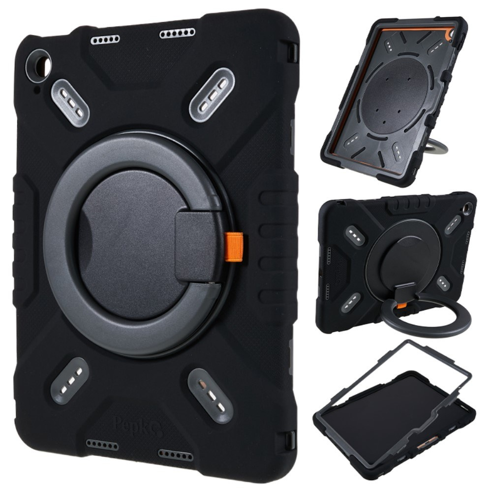 iPad 11 A16 (2025) / iPad 10.9 (2022) - PEPKOO shockproof 360 grader roterbar cover - Sort
