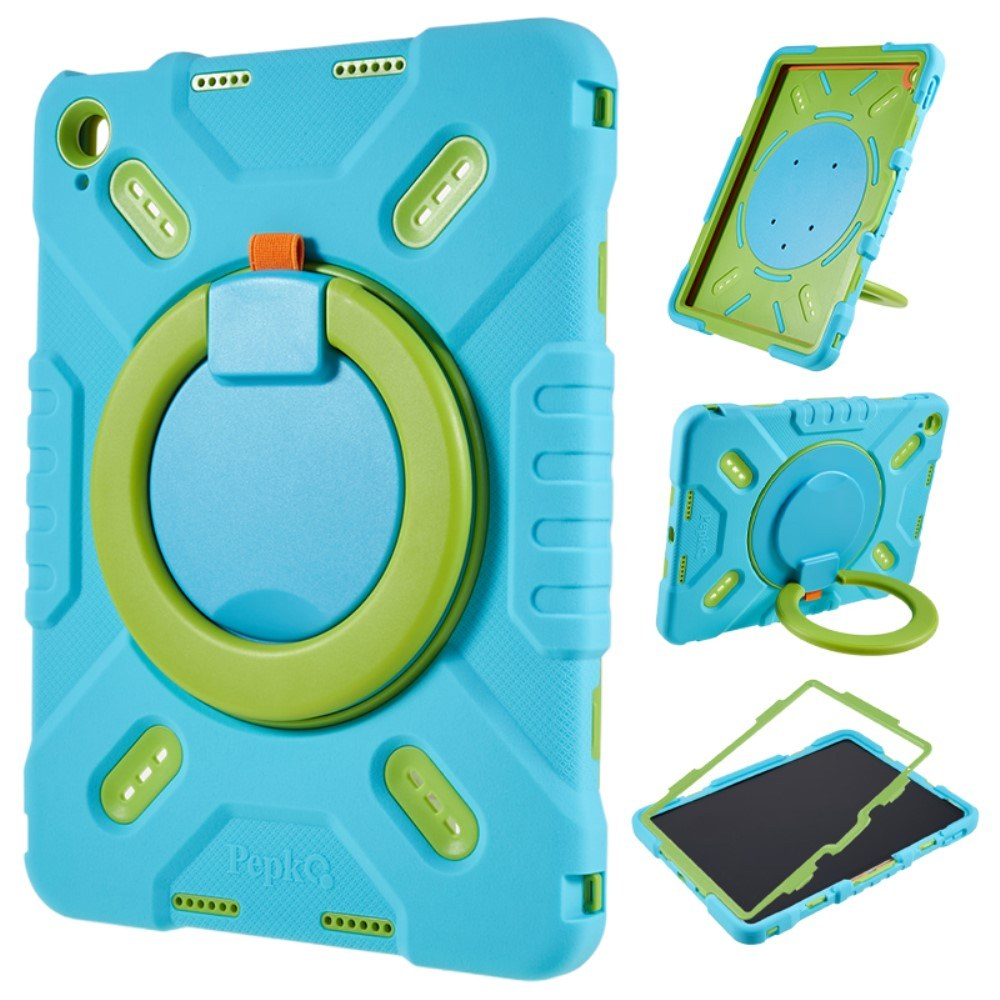 iPad 11 A16 (2025) / iPad 10.9 (2022) - PEPKOO shockproof 360 grader roterbar cover - Blå
