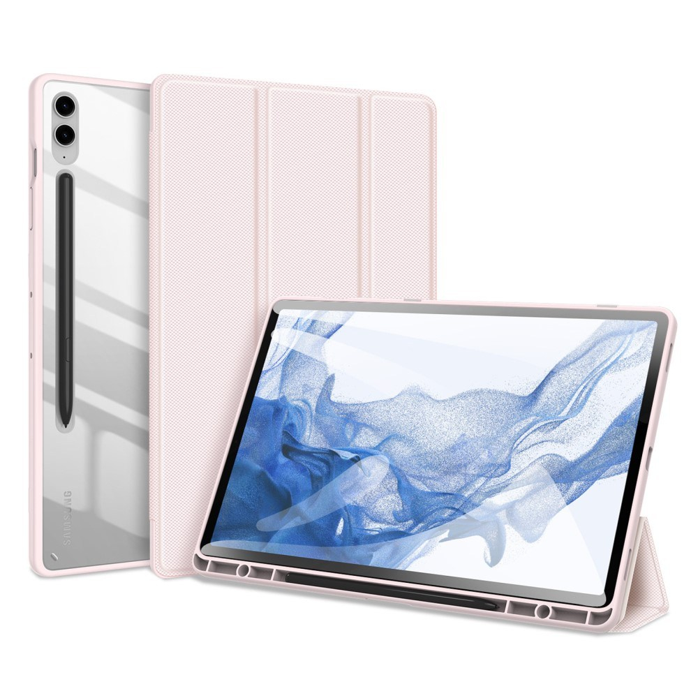 Samsung Galaxy Tab S9 FE Plus - DUX DUCIS Toby Tri-Fold læder cover - Pink