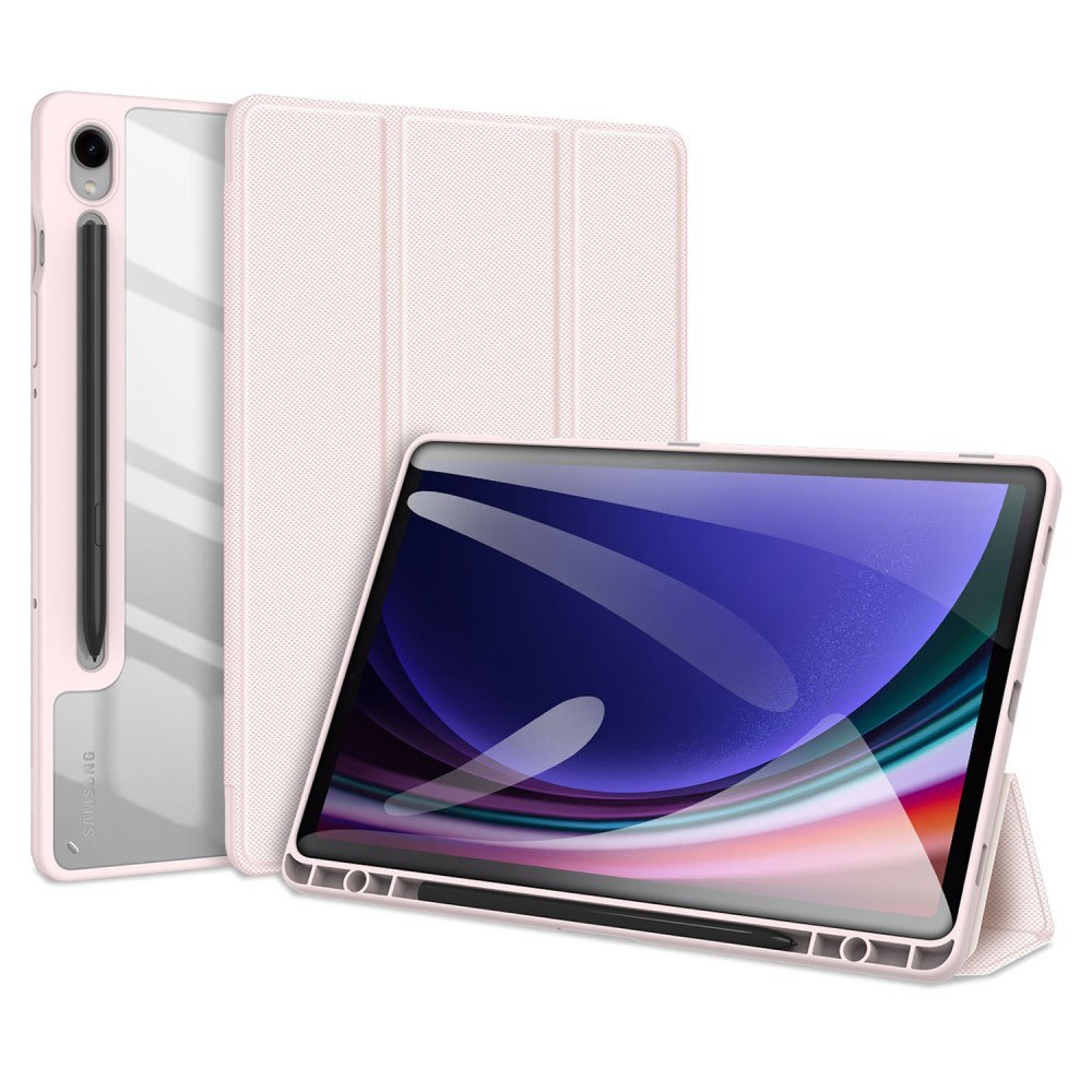 Samsung Galaxy Tab S9 FE - DUX DUCIS Toby Tri-Fold læder cover - Pink