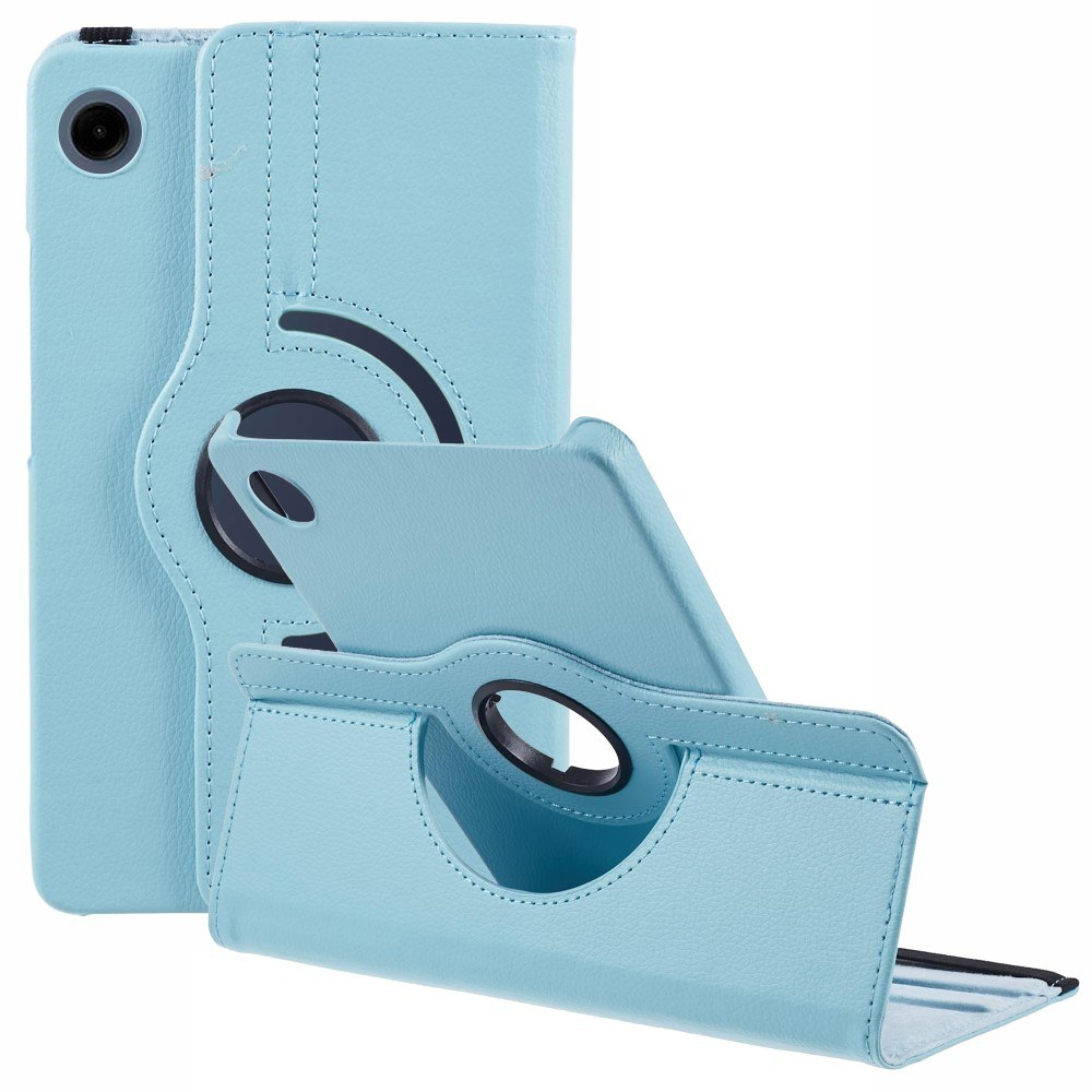 Samsung Galaxy Tab A9 8.7 / Tab A11 8.7 - Læder cover 360 grader roterbar - Mørkeblå