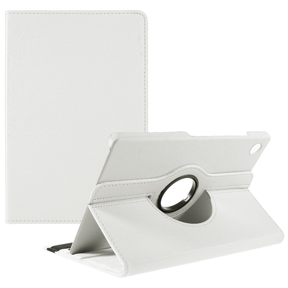 Samsung Galaxy Tab A9 Plus / Tab A11 Plus - Læder cover 360 grader roterbar - Hvid