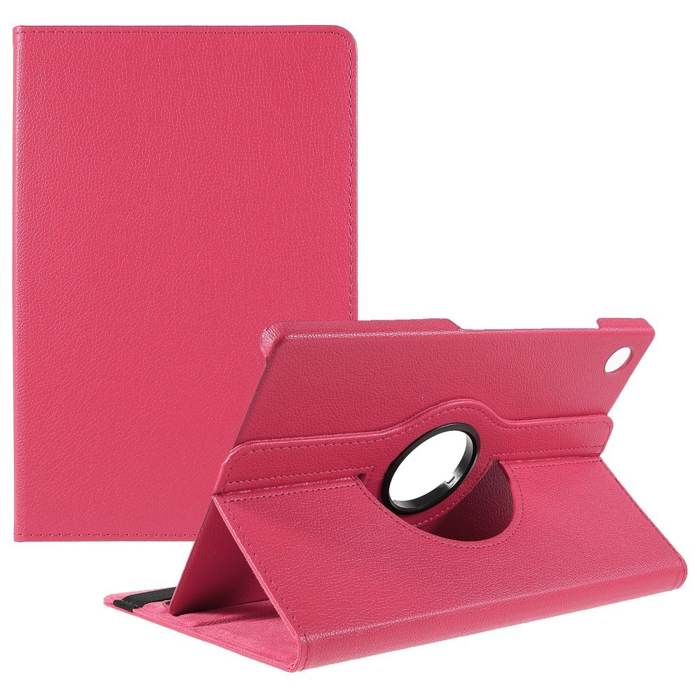 Samsung Galaxy Tab A9 Plus / Tab A11 Plus - Læder cover 360 grader roterbar - Rosa