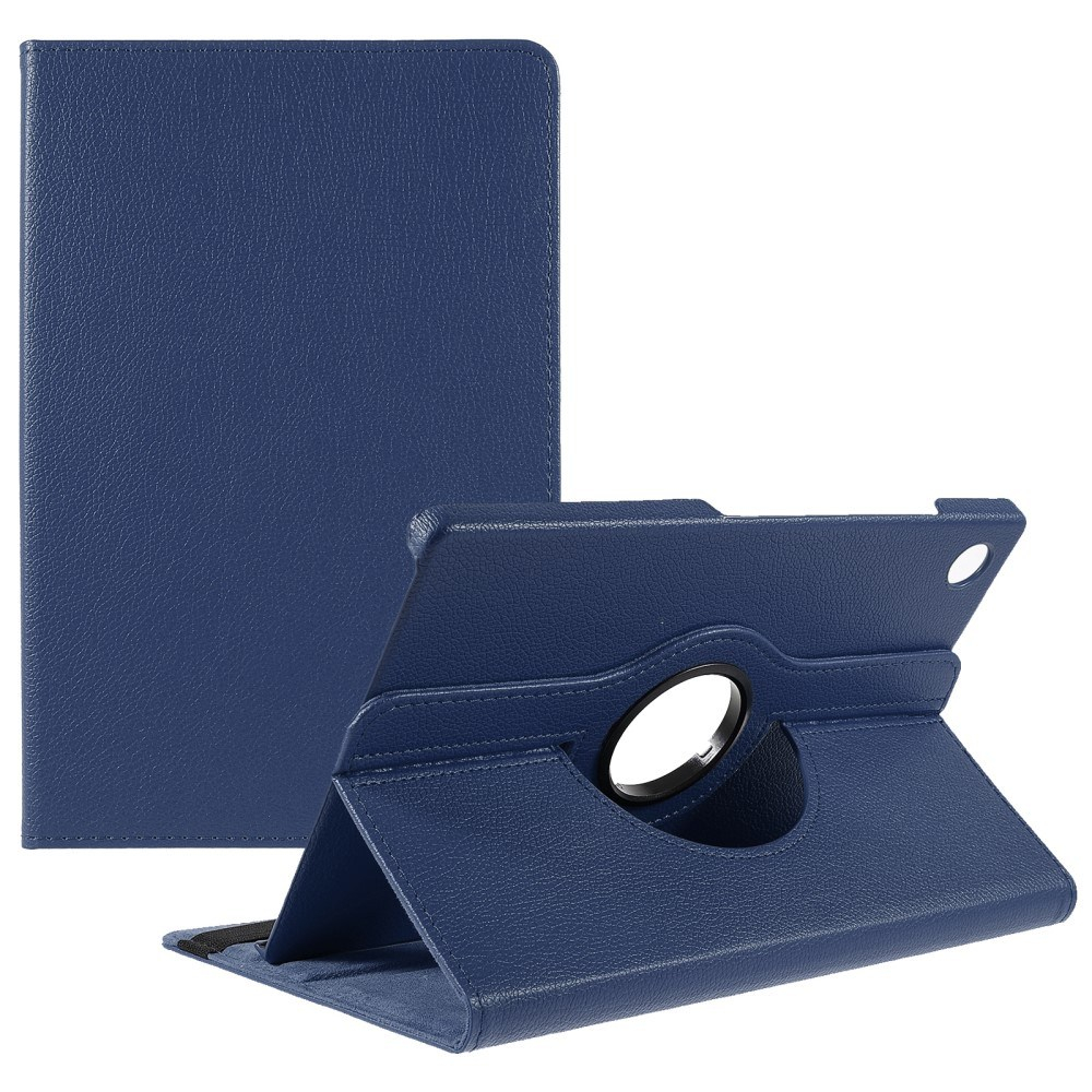 Samsung Galaxy Tab A9 Plus / Tab A11 Plus - Læder cover 360 grader roterbar - Mørkeblå