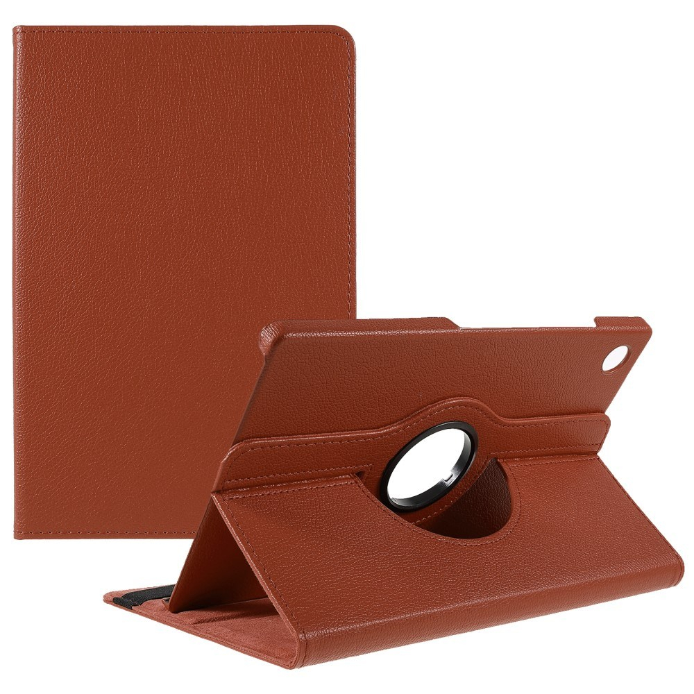 Samsung Galaxy Tab A9 Plus / Tab A11 Plus - Læder cover 360 grader roterbar - Brun