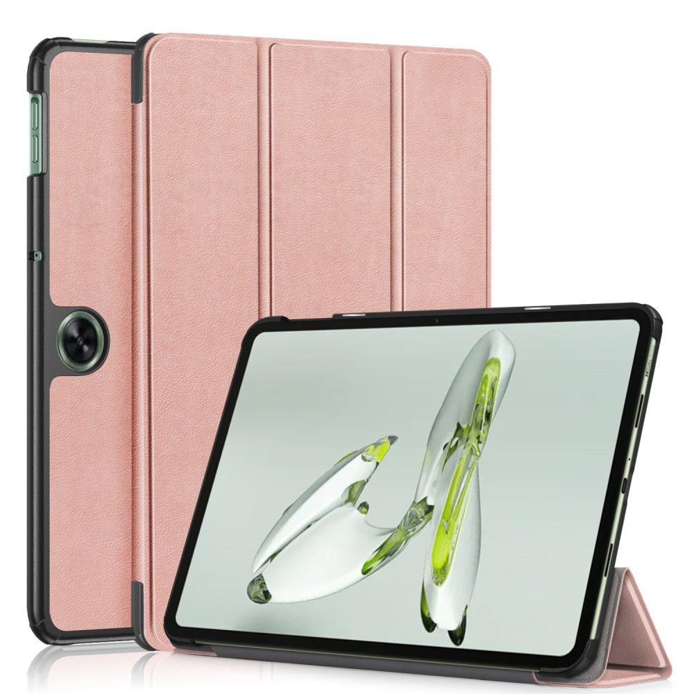 OnePlus Pad Go - Tri-Fold læder cover - Rosa guld