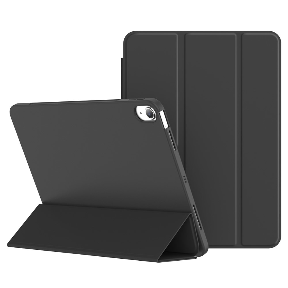 iPad 11 A16 (2025 / iPad 10.9 (2022) - Slim Tri-Fold læder cover - Sort