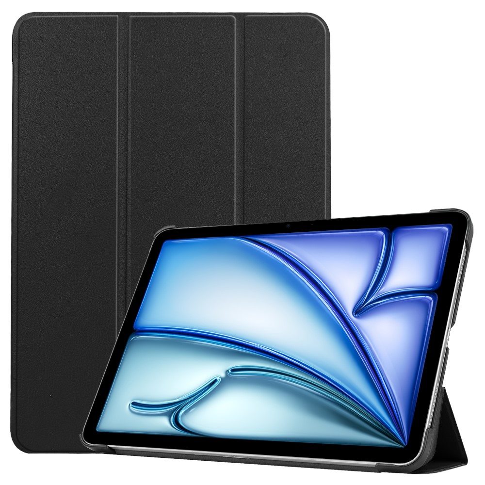 iPad Air 13 (2024/2025/2026) - Tri-Fold læder cover - wake up/sleep - Sort