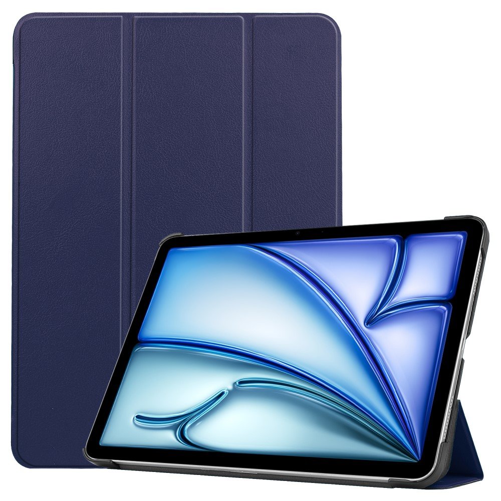 iPad Air 13 (2024/2025/2026) - Tri-Fold læder cover - wake up/sleep - Blå
