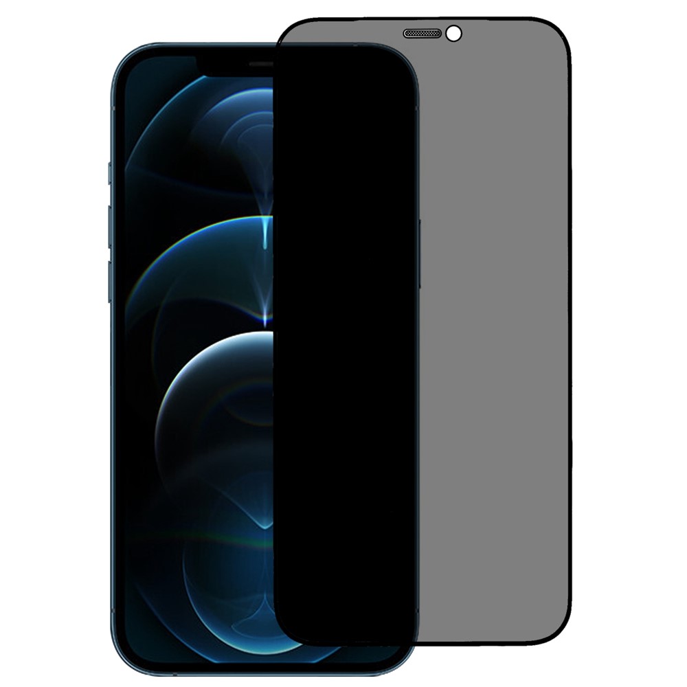 iPhone 12 Pro Max - Privacy hærdet beskyttelsesglas med komplet dækning