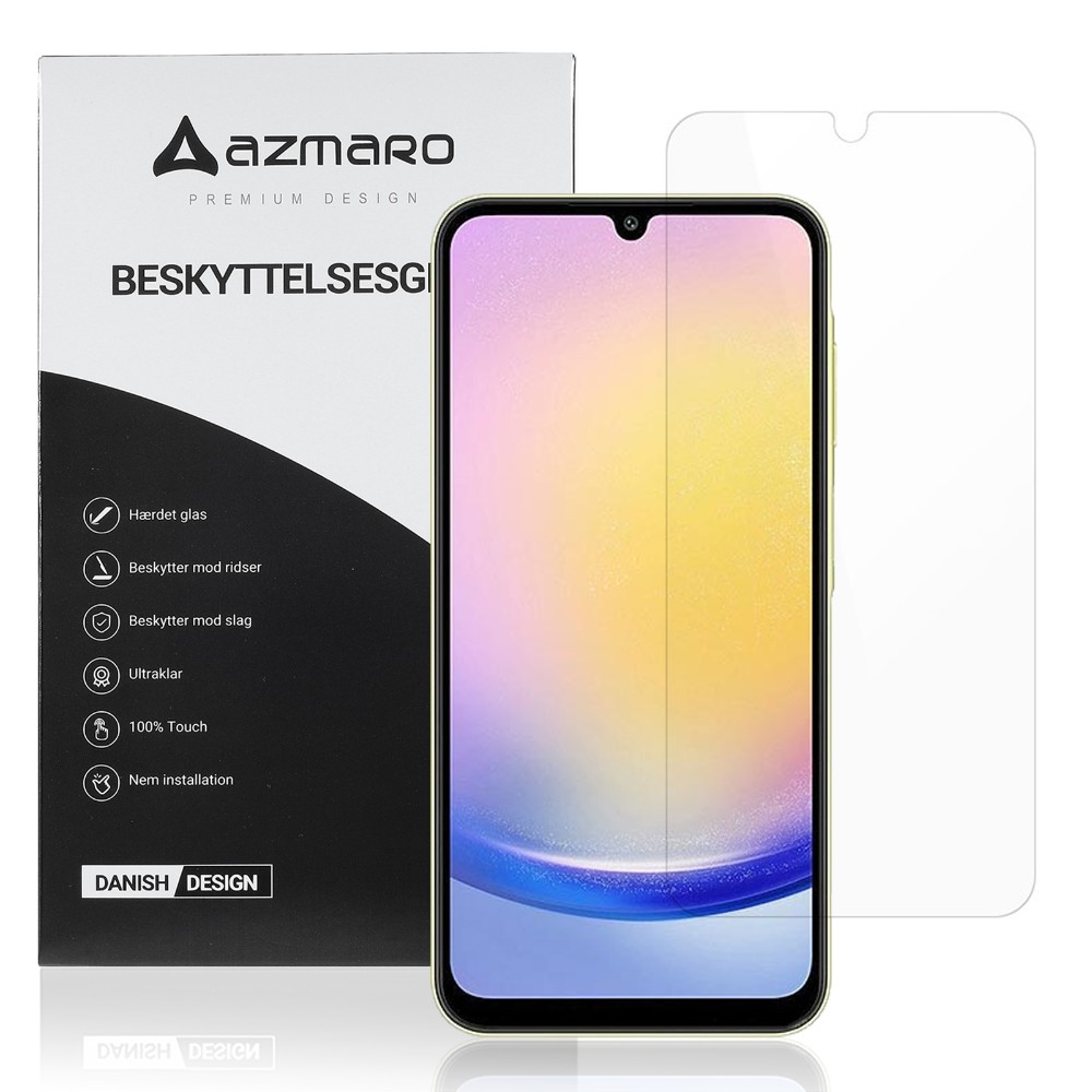 Samsung Galaxy A25 - Azmaro Ultra clear hærdet beskyttelsesglas - Transparent