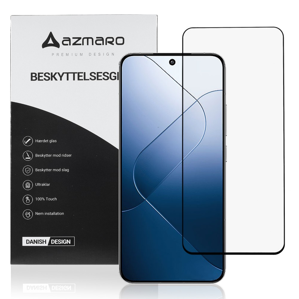 Xiaomi 14 - Azmaro Premium hærdet beskyttelsesglas - Komplet dækning