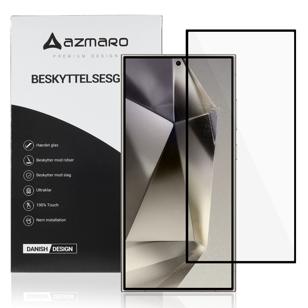 Samsung Galaxy S24 Ultra - Azmaro Premium hærdet beskyttelsesglas - Komplet dækning