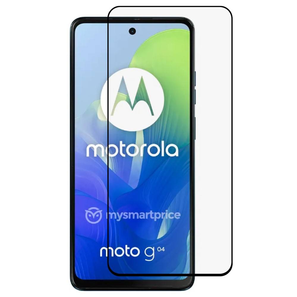 Motorola Moto G04 4G - Hærdet beskyttelsesglas 0,26mm med komplet dækning