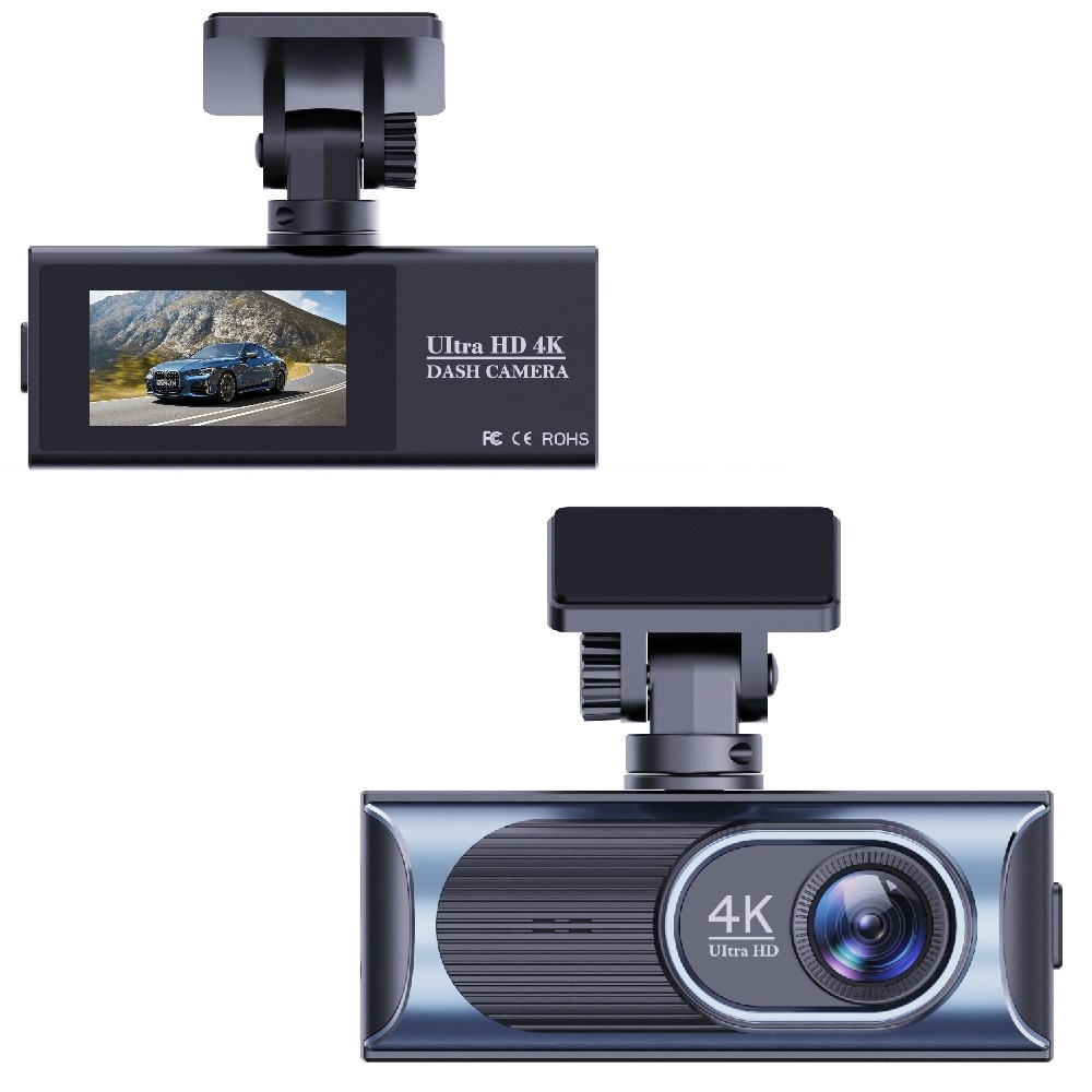 Ultra HD 4K dashcam / bilkamera med GPS og WIFI med dobbelt linse