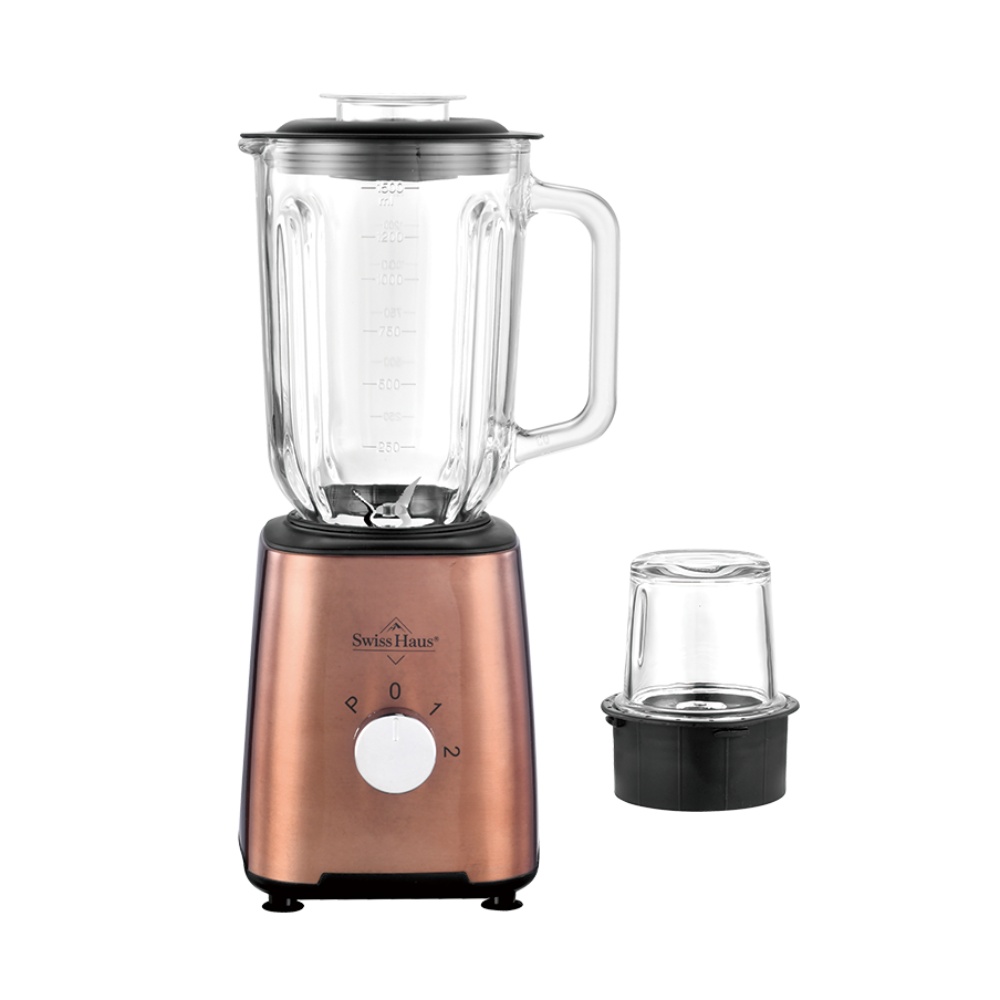 Swiss Haus blender 1.5L / 500W - Inkl. glaskværner - Z. Glacier Collection - Kobber