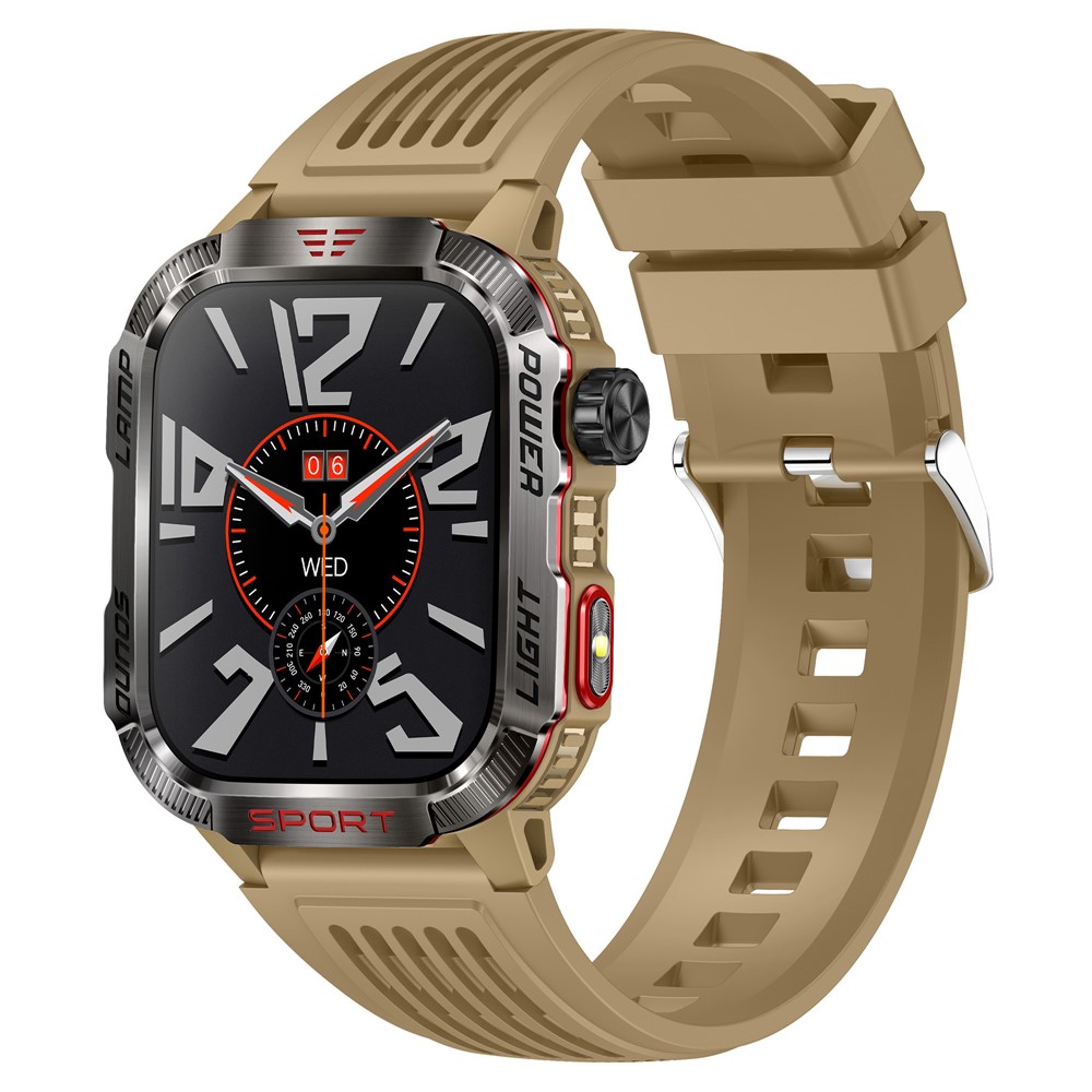 Smartwatch Sport - Dansk sprog / besvar opkald / puls - Vandtæt - Earth yellow