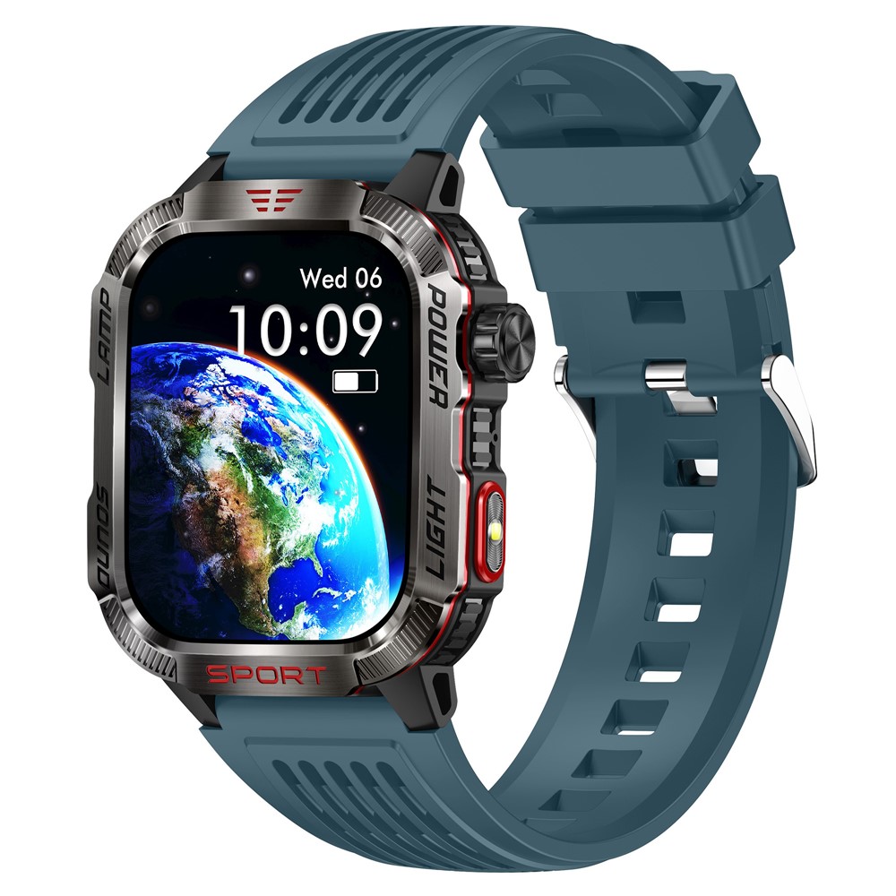 Smartwatch Sport - Dansk sprog / besvar opkald / puls - Vandtæt - Blå