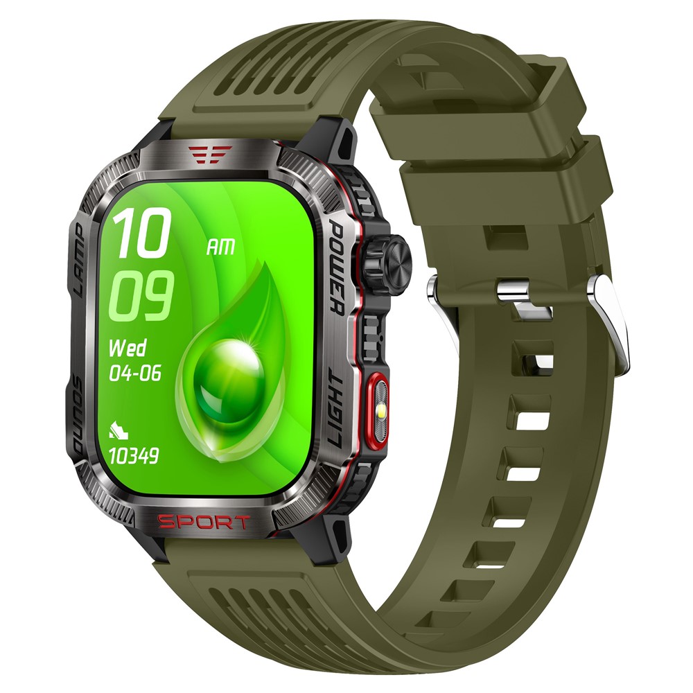 Smartwatch Sport - Dansk sprog / besvar opkald / puls - Vandtæt - Grøn