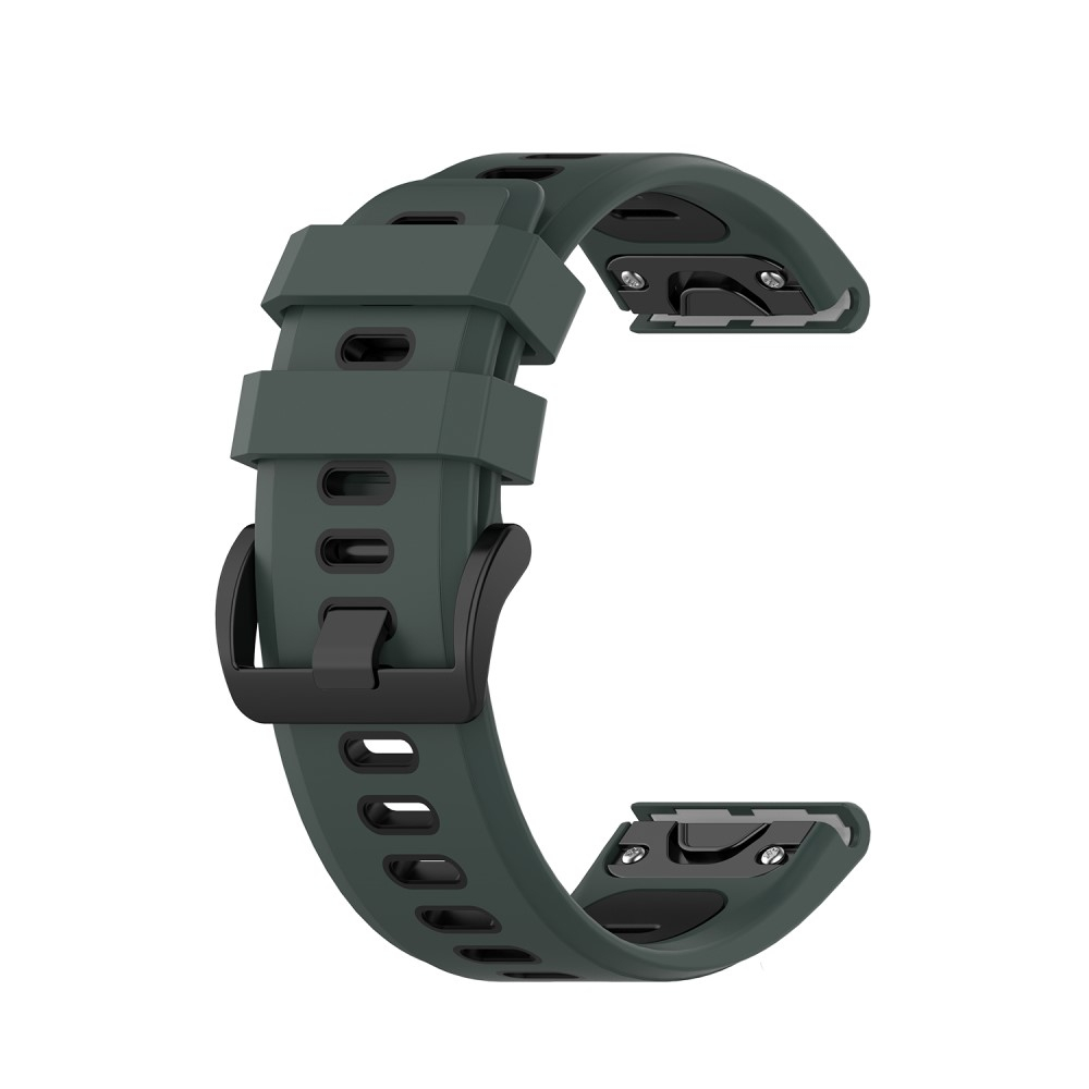 Garmin Fenix ​​6X Sapphire GPS / Fenix ​​5X Sapphire - Silikone urrem 26 mm - Grøn/sort