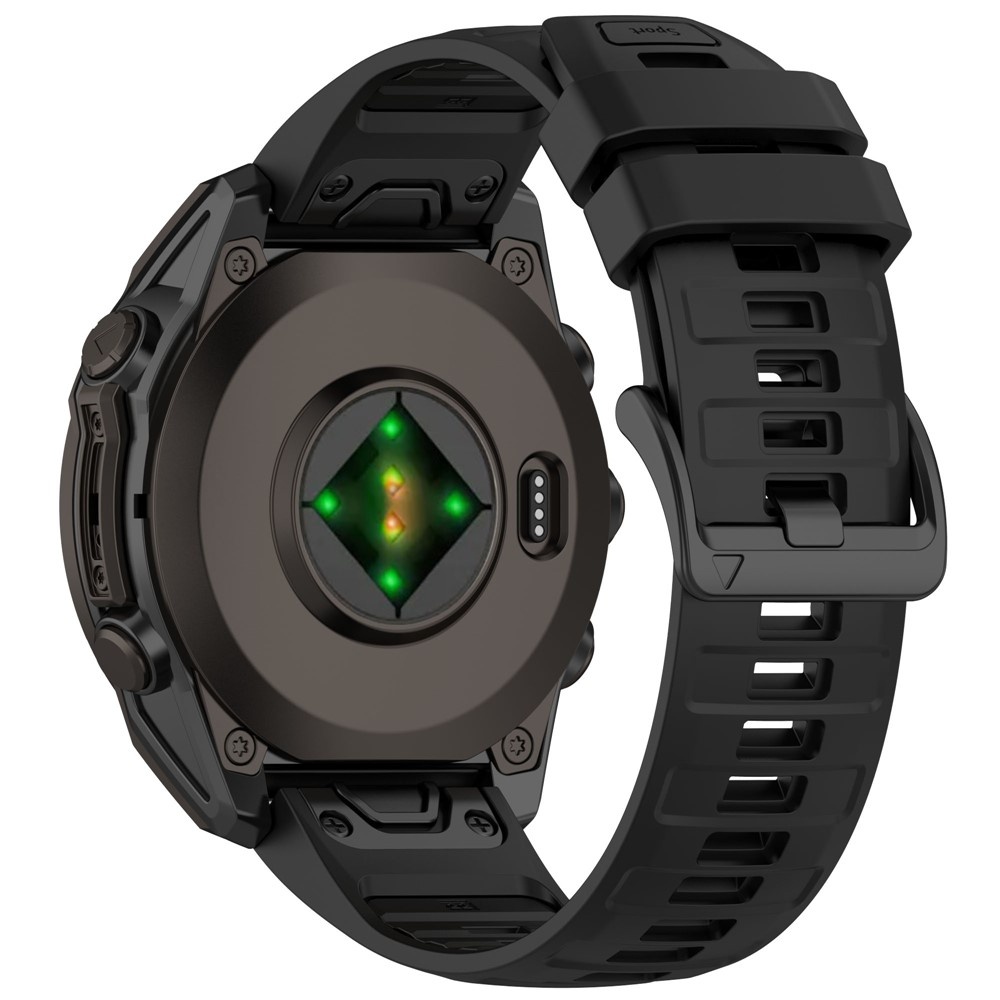 Garmin Fenix 8 / Fenix 7X / Fenix 6X - Urrem i silikone 26mm - Sort