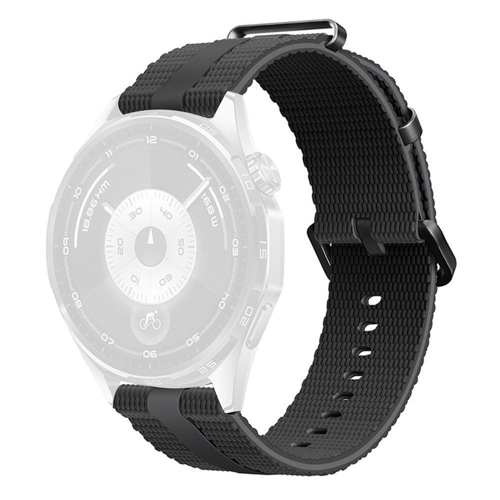 Samsung Galaxy Watch7 /6 /5 / FE - 44/40mm - Sports silikone rem 20mm - til håndled 130mm-210mm - Sort/grå