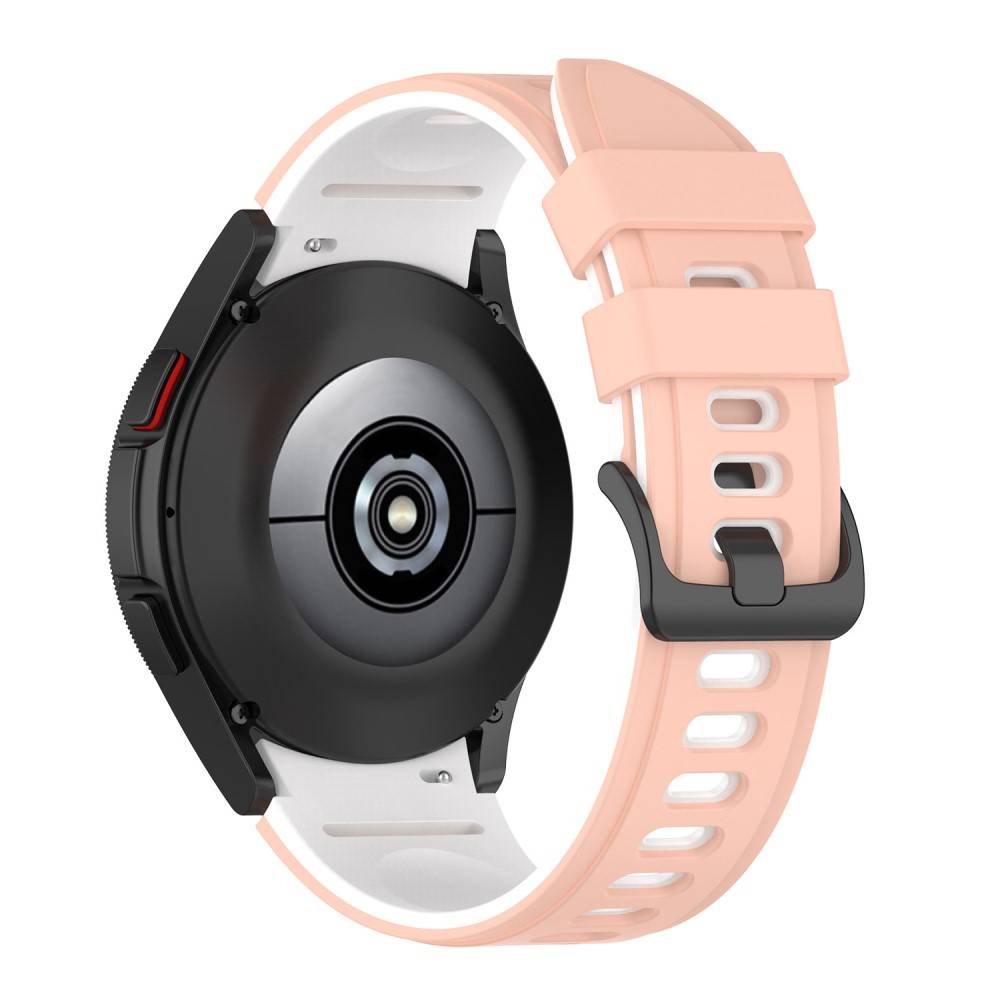 Samsung Galaxy Watch 5 40mm / 44mm / Watch 5 Pro 45mm - Silikone rem - Pink/Hvid
