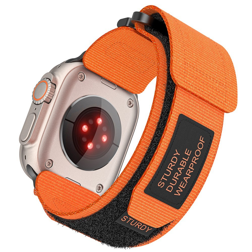 Apple Watch 9/8/7/6/5/4/3/2/1/SE - 45/44/42mm / Watch Ultra / Ultra 2 - Urrem AW velkro - Orange