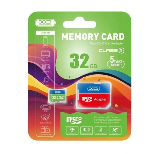 XO 32GB Micro SDHC Hukommelseskort inkl. SD kort Adapter