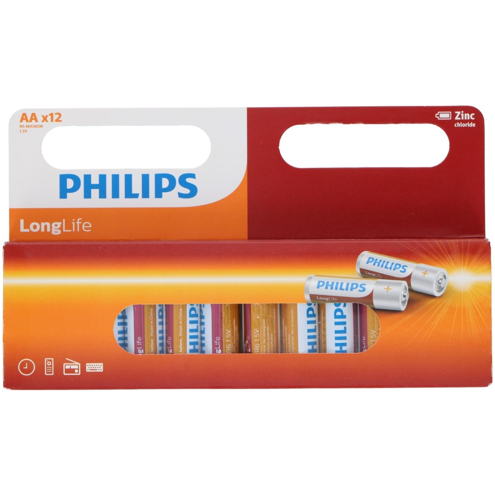 Philips Longlife AA Batteri 1.5V - 12-Pak