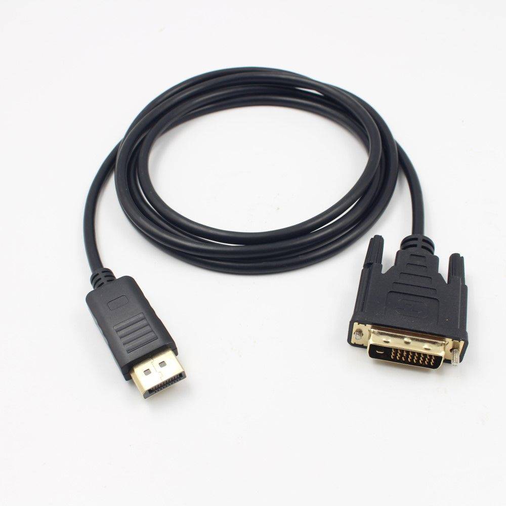 Displayport (DP) til DVI-D adapter med guldbelagte connectors - 1.8m - Tilslut laptop til TV