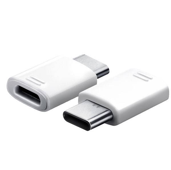Original Samsung MicroUSB til USB-C adapter - EE-GN930 - Hvid