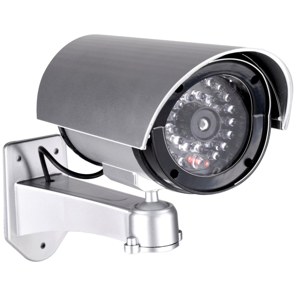 Grundig Dummy sikkerhedskamera m/ LED lys - Sølv