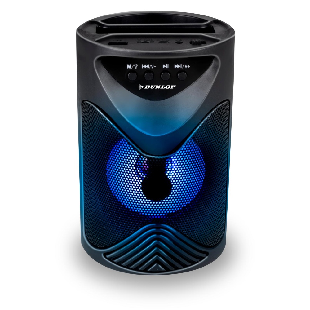Dunlop Bluetooth højjatler m/FM radio & mobilholder - Sort