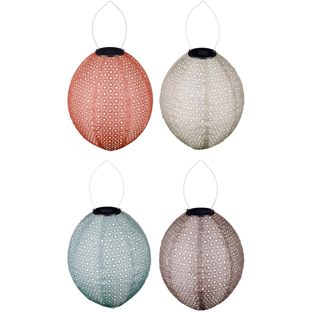 Arti Casa Oval lanterne solcellelampe ø20cm - Ass. farve