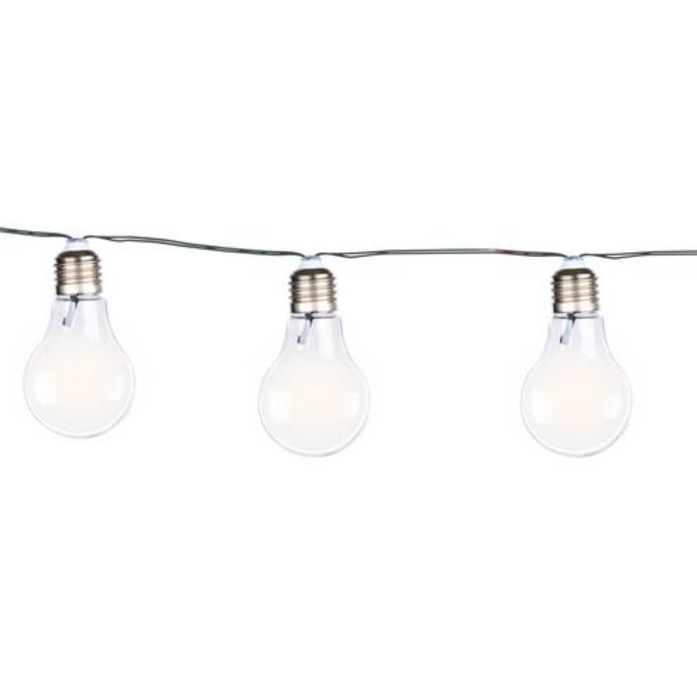 Grundig Solcelle lyskæde med 10 LED pærer - Hvid - 4.7 meter