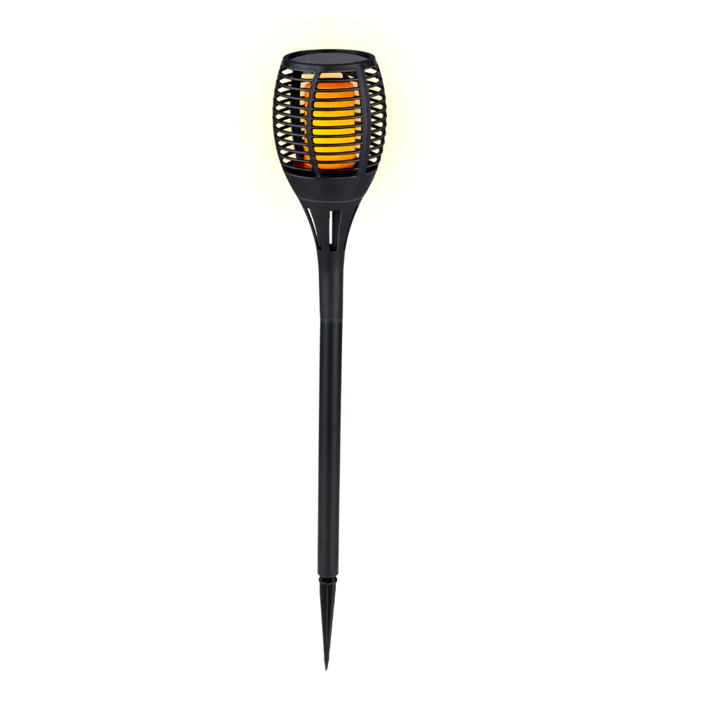 Grundig LED havelampe på spyd m/flammeeffekt H:59 cm