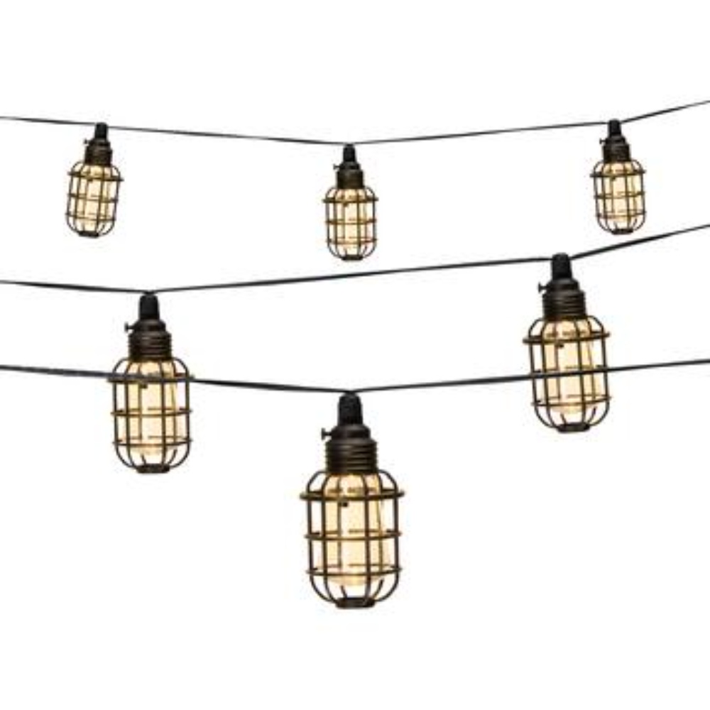 Grundig solcelle lyskæde m/10 LED-Lys - Varm hvid - 3,8 meter
