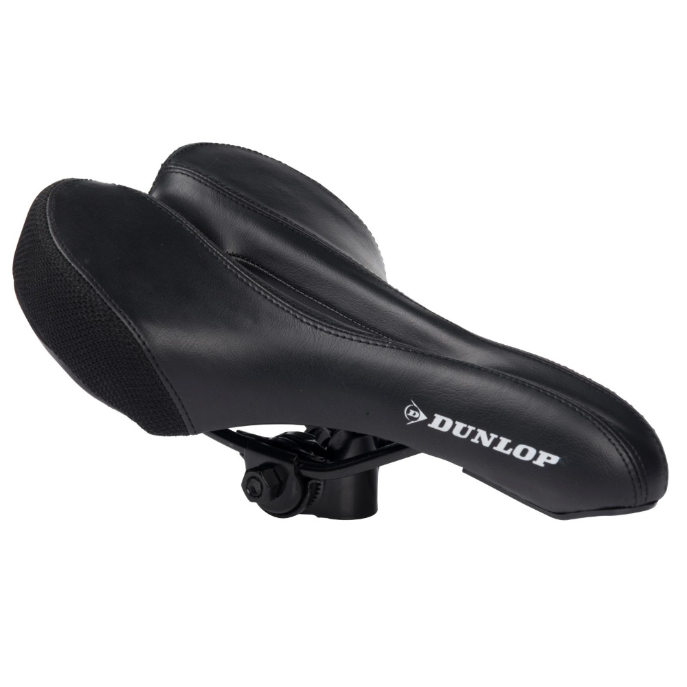 Dunlop ergonomisk cykelsadel med gel - Sort