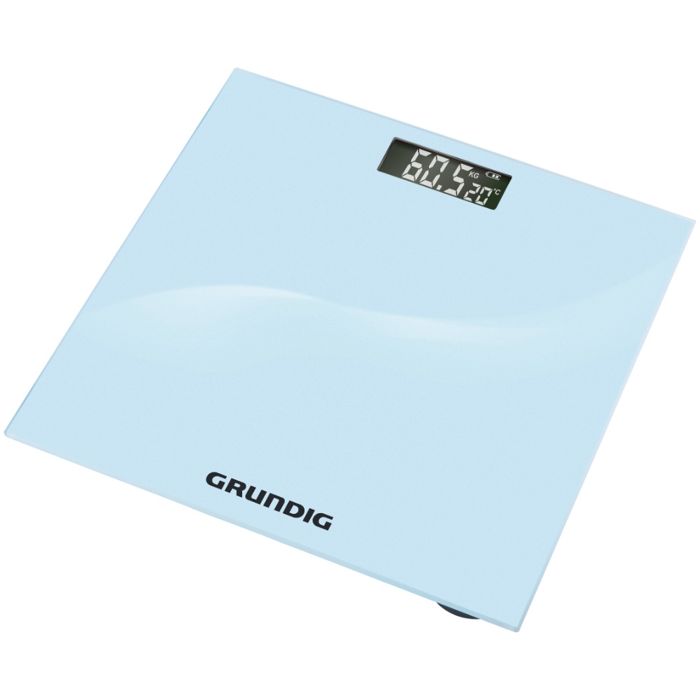 Grundig digital personvægt max 180kg - med termometer - Hvid