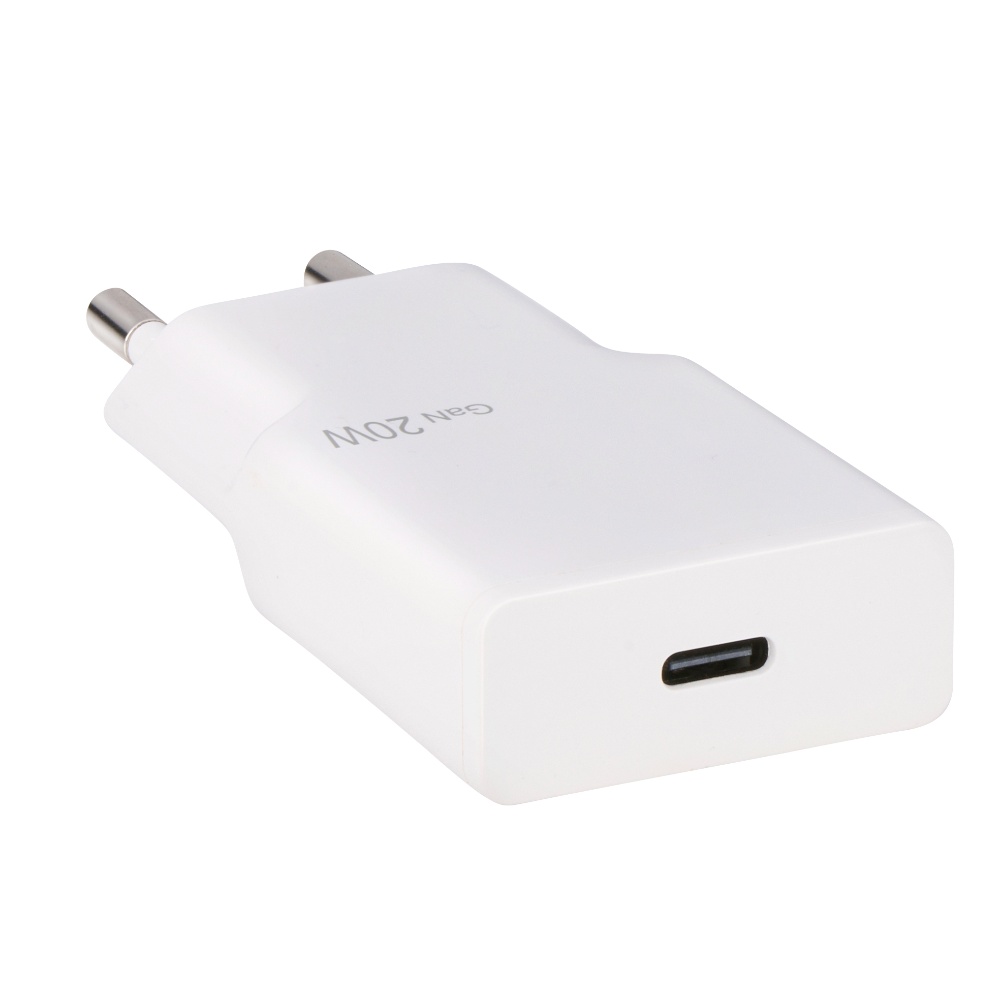 Grundig USB-C PD GaN 20W Ultra hurtig oplader - Hvid