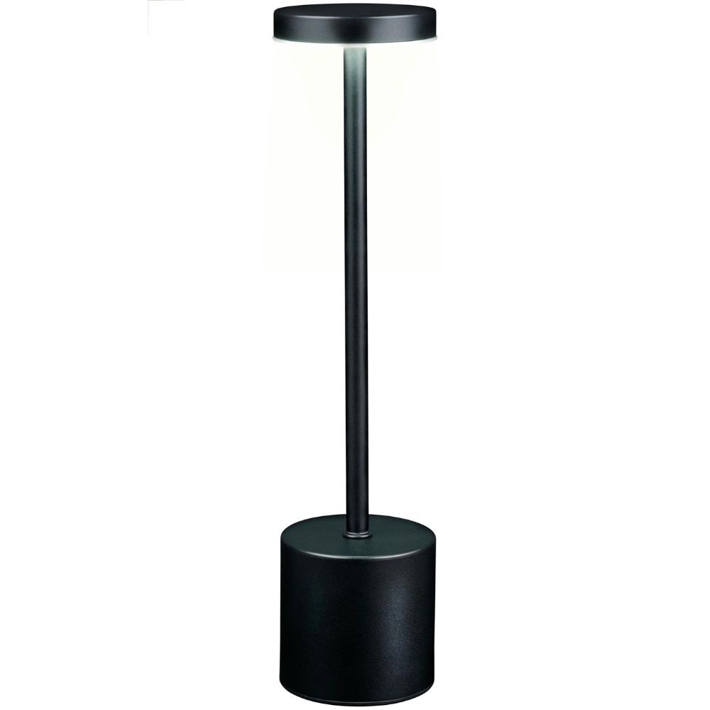 Grundig trådløs LED bordlampe H: 34,3cm - Genopladelig / dæmpbar - Sort