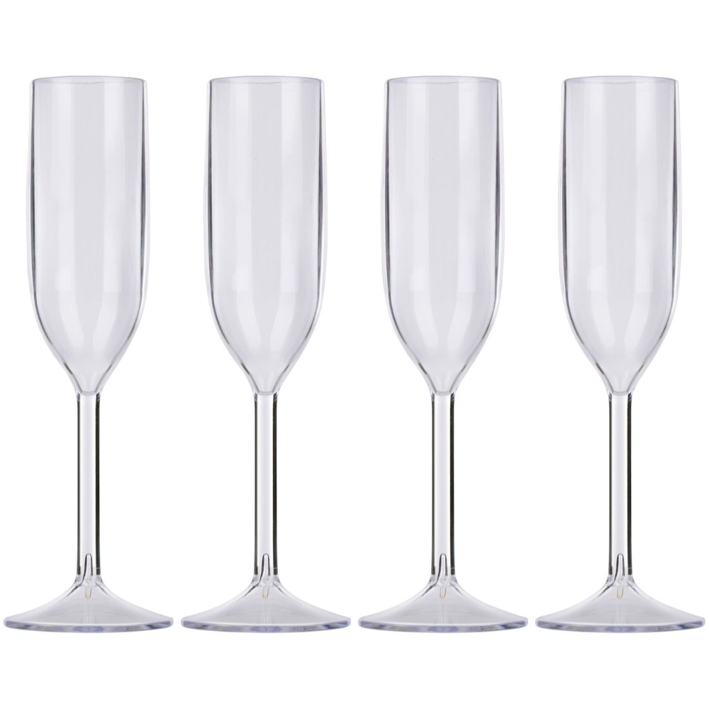 Alpina Champagneglas i plast 150ml - Sæt med 4 stk.