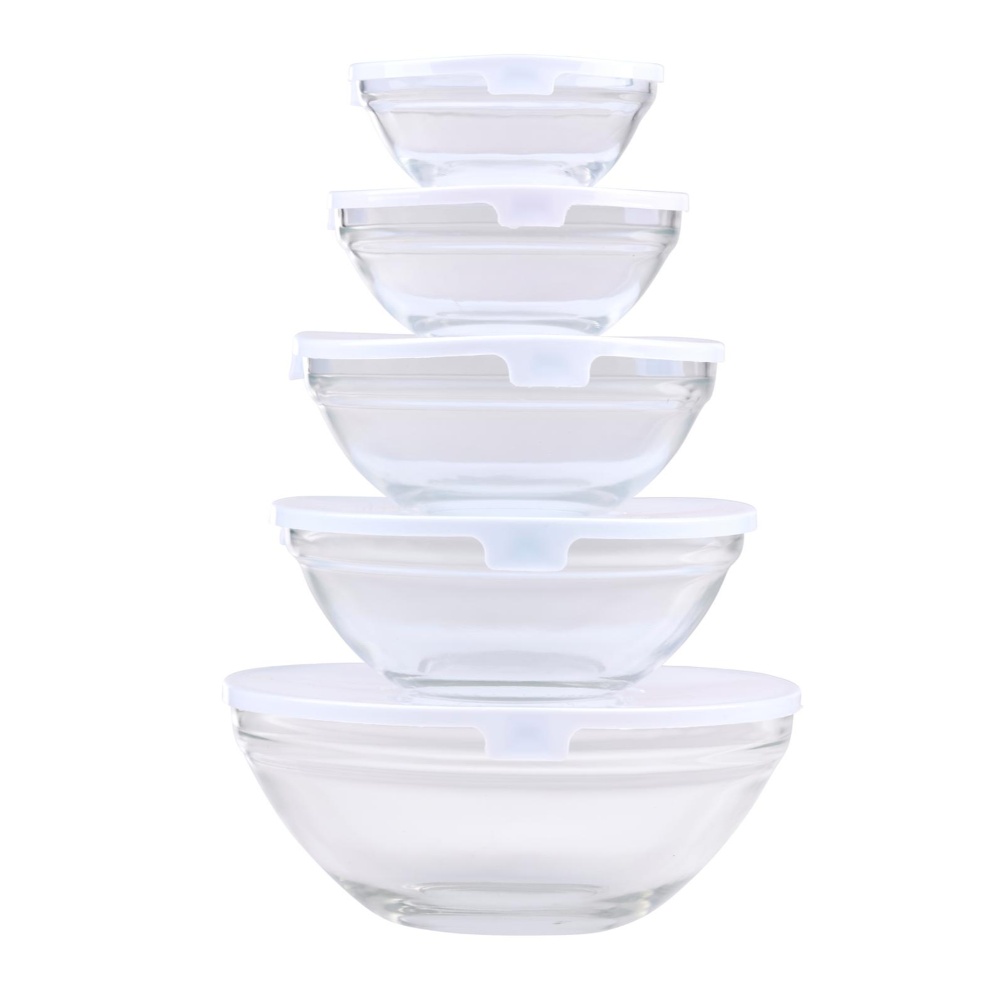 Alpina glasskåle med låg 130-900ml - Sæt med 5 stk.