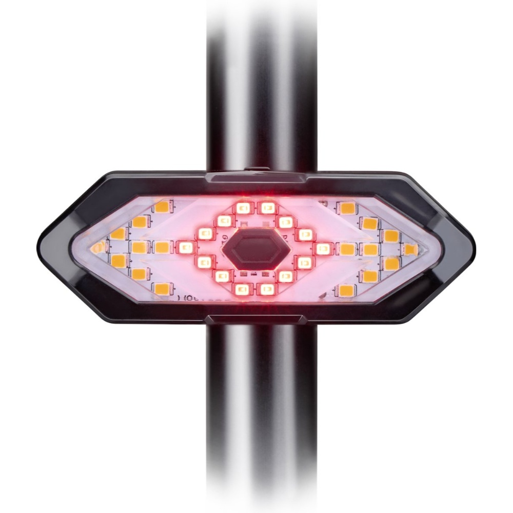 Dunlop baglygter med LED-signal og USB-opladning