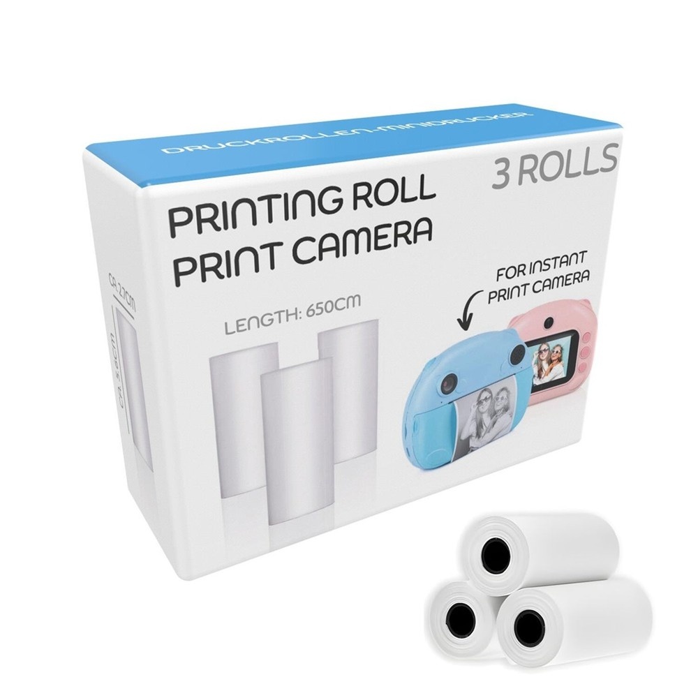 Termisk printpapir til instant-kameraer - 56x23mm - 3 ruller