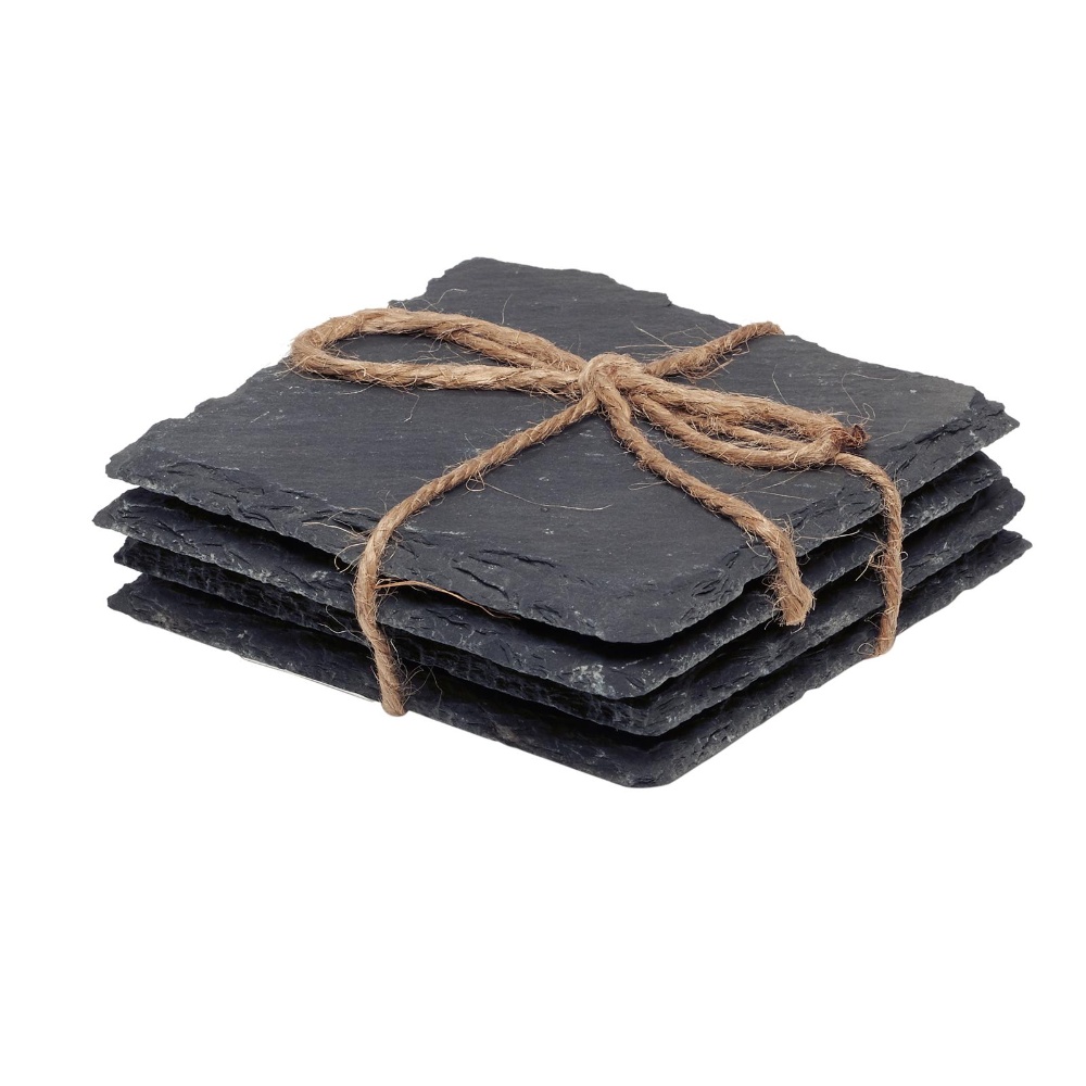 Alpina bordskåner i skifer 10x10cm - 4-Pak